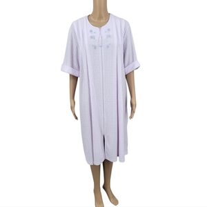 Miss Elaine Chenille Lavendar Full Zipper Closure Robe or House Dress